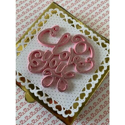 Alinacutle Metal Cutting Die Cut Love You Happy Valentines Scrapbooking Paper Craft Handmade Card Album Punch Art Cutter Die