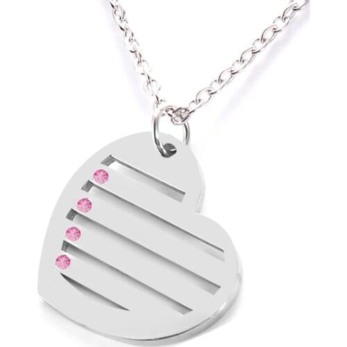Fashion Necklaces Stainless Steel Heart Pendant Jewelry Engrave Names fashion jewelry Unisex gift