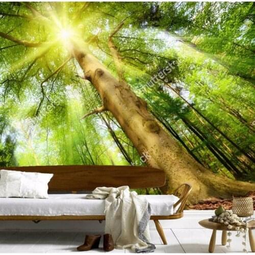 Custom 3D mural,3d towering trees papel de parede, living room TV wall Bedroom Sofa backdrop wallpaper wallpaper for walls 3 d