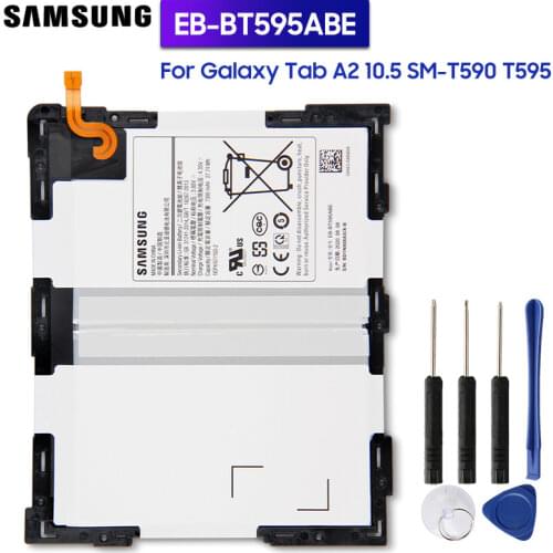 Samsung Original Tablet Battery EB-BT595ABE For Samsung GALAXY Tab A2 10.5 T595 SM-T590 Authentic Battery 7300mAh