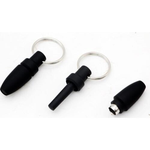 Rubber Cigar Punch Cutter Blade Key Ring Chain Bullet Style Draw Hole Black Cut Cohiba Professional Portable Gadgets Pocket
