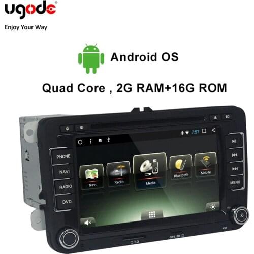 Ugode Car Multimedia Player GPS Navigation 7 Inches Screen Monitor Bluetooth Android OS For VOLKSWAGEN GOLF(MK6)(2009-2012)