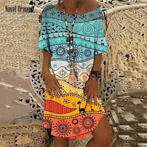 2021 Elegant V-Neck Loose Party Dress Women Spring Casual Long Sleeve Dress Ladies Retro Map Printng Dresses Streetwear Vestidos