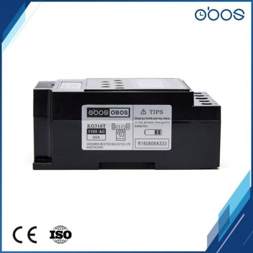 OBOS 110V KG316T din rail built-in battery digital programmable timer with 10 times on/off per day time set range 1min-168H