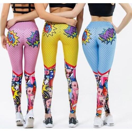 Ogilvy Mather Women Digital Print Leggings High Waist Cartoon Workout Leggings Push Up Leggins Mujer Fitness Leggings Women