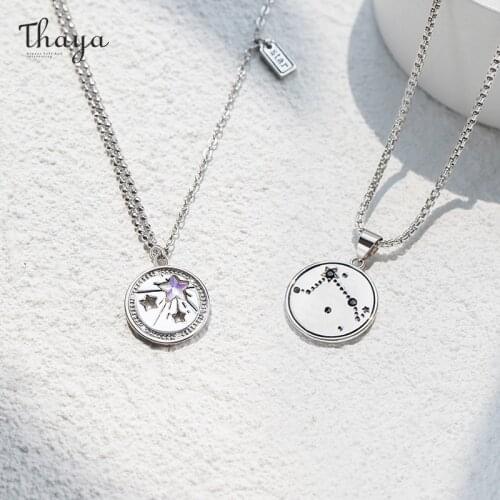 Thaya Wedding Stars Necklace For Women S925 Silver Sterling Choker For Women Elegant Party Engagement Jewelry For Couple Gifts