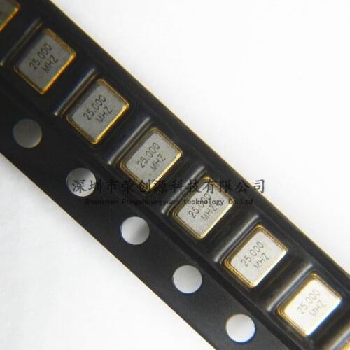 10PCS Passive crystal oscillator 3225 25M 25MHZ 25.000MHZ patch 4 pin 4P resonator 3.2*2.5MM