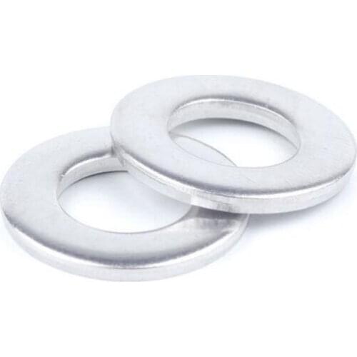 10pcs M3/M4/M5/M6/M8/M10/M12 flat gasket thickened washers meson smooth surface aluminum alloy
