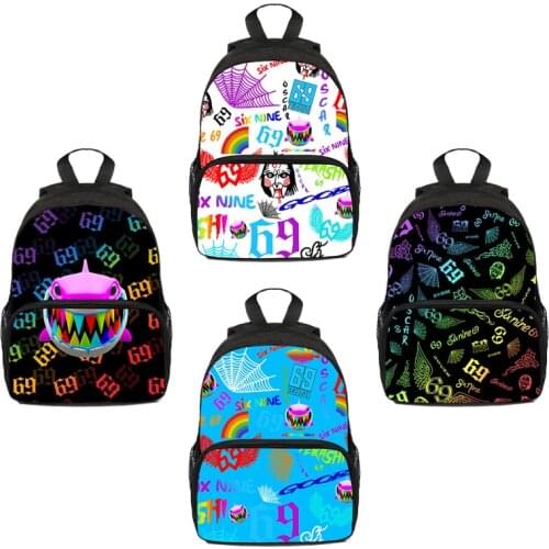 12/16 Inch Mini Bag 3D Singers 6ix9ine Backpack Children Anime TEKASHI 69 Bag Bookbag Kids Album GOOBA Backpack Kindergarten
