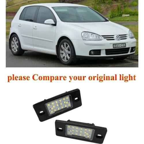 2pc Car Accessories Special Car License Plate Light Lamp For VW GOLF MK4 MK5 Variant/Wagon 1997-2009 canbus error free