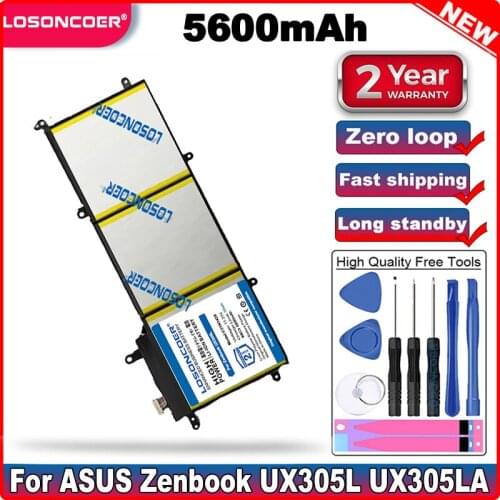 5600mAh C31N1428 Laptop Battery For ASUS Zenbook UX305L UX305LA UX305UA 3ICP5/91/91