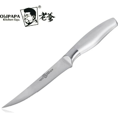 Free Shipping OldPaPa Kitchen Serrated Stainless Steel Fruit Knives Household Multi-use Paring Knife Tomato Steak Bread Knife