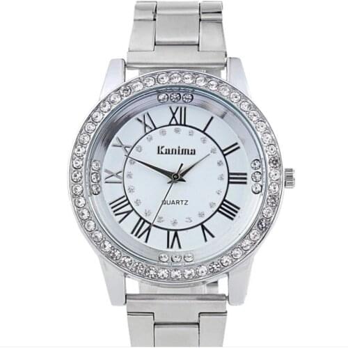 Reloj Mujer New Luxury Rhinestone Sports Women Watch Relogio Fashion Tricolor Full Steel Lady Dress Quartz Watches Montre Femme