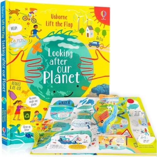 Baby Board Book Usborne Lift the Flap Looking after Our Planet 3D Picture Books Learning Educational Booklets for Children