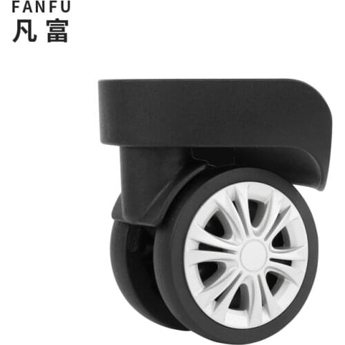 Travel Luggage Caster Accessories Replacement Set of Universal Suitcase Wheel Parts Mute Shock Absorption Black Universal Wheel