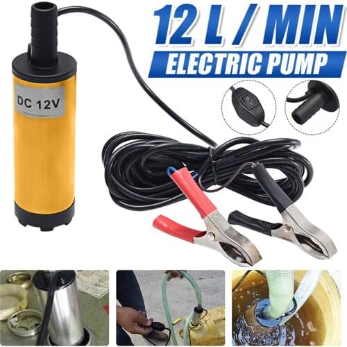 24/12V DC Electric Submersible Pump for Pumping Diesel Oil WaterStainless Steel Shell 38mm Fuel Transfer Pump mini Suction Pumps
