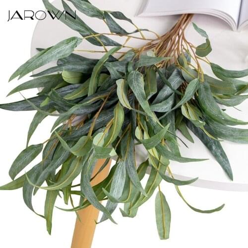 JAROWN 105cm Artificial Plants Willow Leaf Wedding Decor Props DIY Bouquet Accessories Home Flower Arrangement Table Decoration
