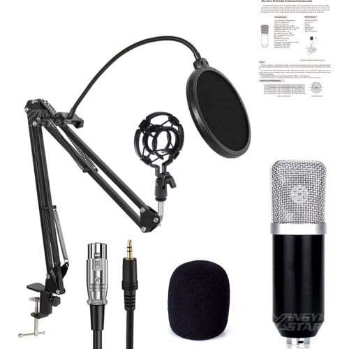 BM 800 700 Condenser Microphone Professional Wired Mic Stand Micro Kit For PC Computer Laptop Studio Recording DJ KTV Karaoke