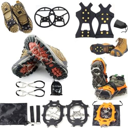 6 Teeth Climbing Crampons Outdoor Walk Ice Fishing Snow Gripper Shoe Covers Anti Slip Spike Cleats Manganese Steel Gripper