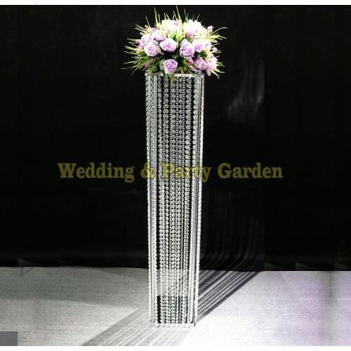 Hot Wedding Crystal Pillar Flower Stand Aisle Road Leads Wedding Decoration
