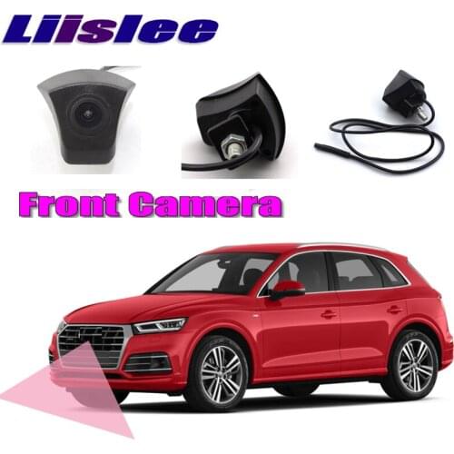 LiisLee Car Front Camera LOGO CAM Hood Mesh Front CAM For Audi Q5 B9 2016 2017 2018 DIY Manually Control Channel Front Camera