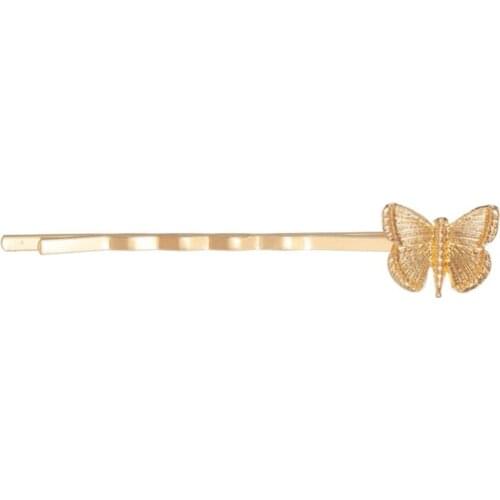 Metal Simple Butterfly Geometry Golden Silver Plated Bobby Pins Barrettes Hair Clips & Pins Headwear for Women