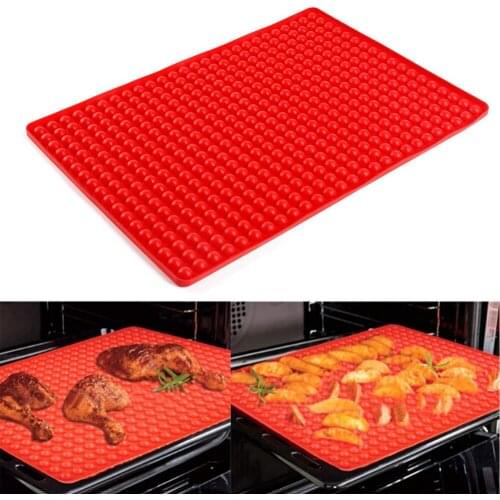 Reusable BBQ Pyramid Pan Bakeware Nonstick Silicone Baking Mats Pad Moulds Microwave Oven Baking Tray Sheet Kitchen Baking Tools