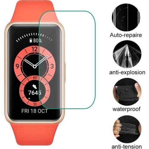 5pcs Soft TPU Clear Protective Film For Huawei Band 6 Smart Wristband Screen Protector Cover Band6 Smartband Protection