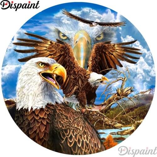Dispaint Full Square/Round Drill 5D DIY Diamond Painting "Animal eagle" Embroidery Cross Stitch 3D Home Decor A10935