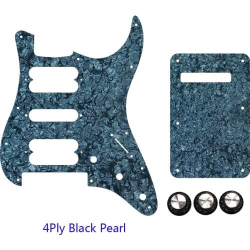 Guitar Pickguard And 11 Screws For Fender Strat Floyd Rose Bridge Cut With HSH Pickups & Back Plate & Control Knob