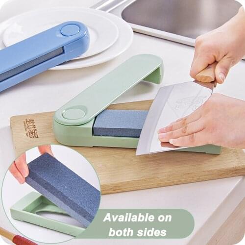 Non-slip Double-sided Knife Sharpener with Base Durable Manual Grindstone Whetstone Grinding Stone Kitchen Tools Knives Supplies