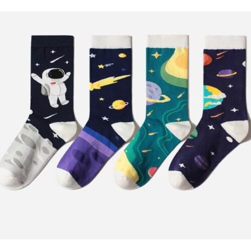 Autumn and winter new space socks Personality Planet Socks women