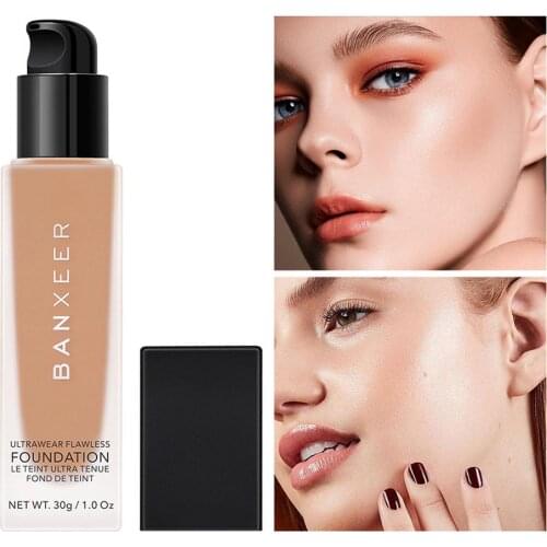 2021 Longwear Liquid Foundation Makeup Full Cover Face Base Makeup Professional Pores Foundation Primer Cosmetic