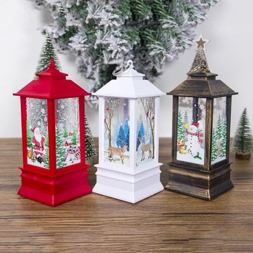 Xmas New Year Decoration for Home LED DIY Christmas Candle with Holder LED Tea Light Candles Cages Santa Claus Candlestick FZ187