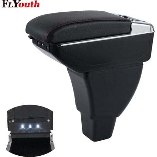 Armrest Box For Great Wall Hover M4 2012-2014 USB Charging LED Light Car Arm Rest Rotatable Centre Console Storage Box