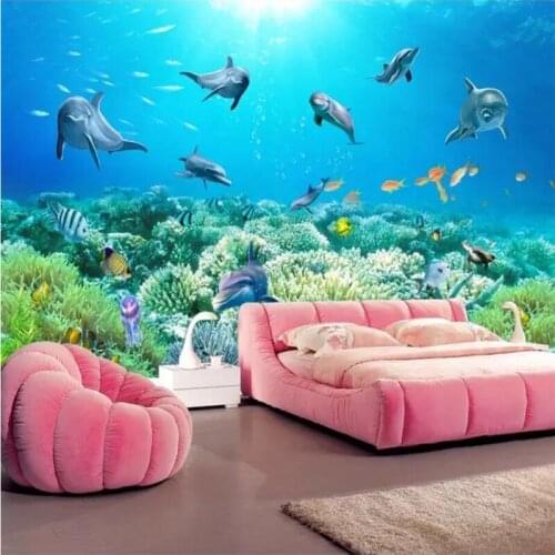 Beibehang Custom wallpaper 3d murals underwater world TV background wall living room bedroom wall papers home decor 3d wallpaper