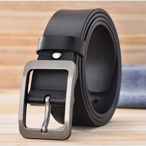Crossten men high quality genuine leather belt luxury designer belts men cowskin fashion Strap male Jeans for man cowboy