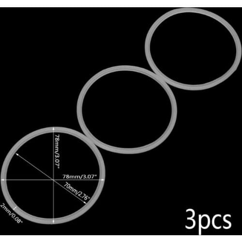 J0PE 3Pcs 7.8cm Rubber O Shaped Replacement Gaskets Seal Ring Part For Blender Juicer