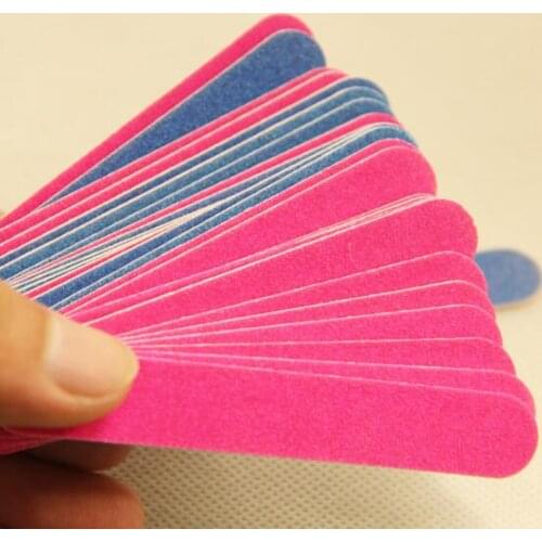 Pink blue Nail Art Sanding File Buffer For Salon Manicure UV Gel Polisher Tool 8x1.5x0.12 cm