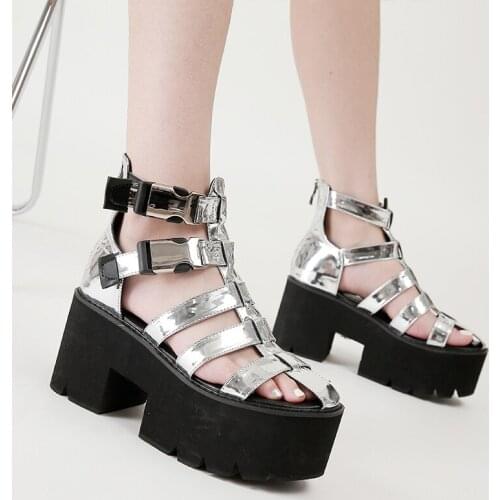 New womens Summer sandals Platform heels Gladiator Sandals women Demonia shoes Woman High Heels Summer Sandals casual shoes