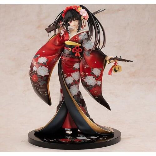 Anime Date A Live Light Novel Kurumi Tokisaki Alluring Kimono PVC Action Figure Japanese Anime Sexy Figure Statue Toys Doll Gift