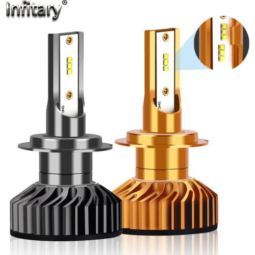 Infitary H4 H7 Led Headlight Bulbs 16000Lm 6500K ZES Chips Auto Ice Lamp For Cars H1 H3 H11 H13 H27 9005 HB3 HB4 Fog Lights