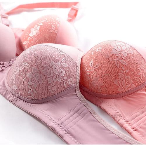 Thin section without steel ring bra comfortably gathers middle-aged and elderly underwear AB cup