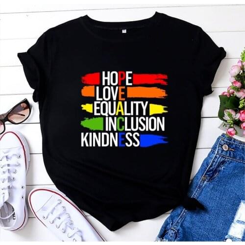 Summer Women T Shirt Cotton Plus Size 5XL Colour Letters Print Graphic Tee Tops Short Sleeve O-Neck Casual Oversized Tshirts