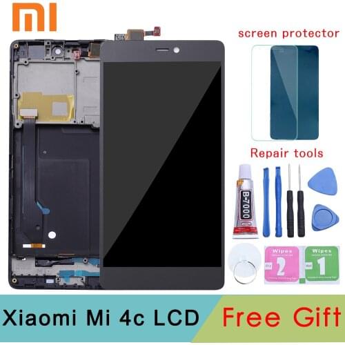 Xiaomi Mi4c LCD Display+Touch Screen New Digitizer Glass Panel Assembly Screen For Xiaomi Mi 4C With Frame
