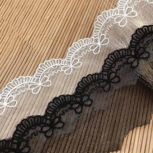1 yard Lace wave butterfly clothing accessories mesh embroidery wedding dress DIY handmade nigerian fabric 2021 high quality