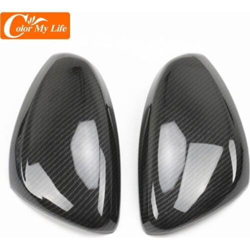 2Pcs ABS Rearview Mirror Cover Protection Covers for Peugeot 208 2015-2019 Rear View Mirror Cover Strips Sticker Color My Life