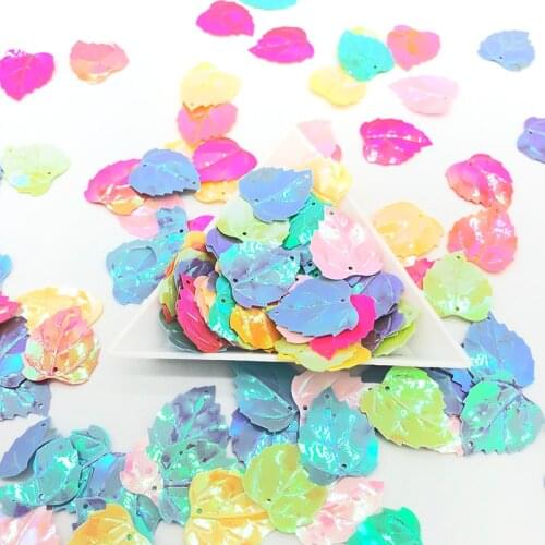20g/Lot 16X18mm Leaf PVC Loose Sequins Paillette Sewing Craft For Wedding Decoration Garment Dress Shoe Caps DIY Accessory