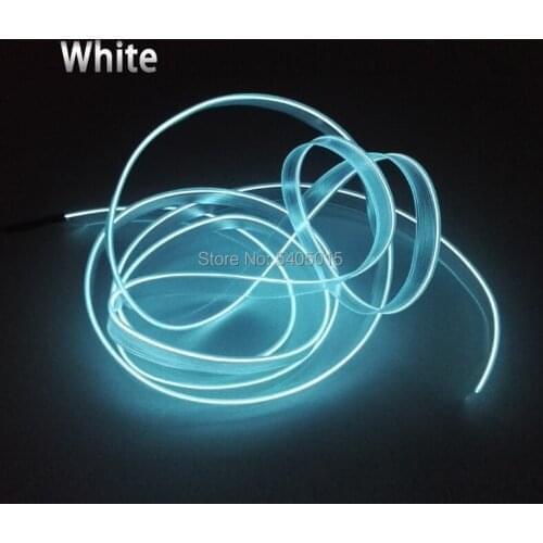 5Meters 2.3mm-skirt by DC3V Sound Active Blinking 10Colors Choice EL Wire Rope Tube Flexible Neon Light For Holiday DIY Decor