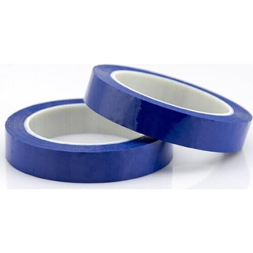 5 Rolls (7mm*66M*0.06mm) PET Anti-Flame High Temperature Insulation Adhesive Mylar Tape for Transformer Wrap Blue